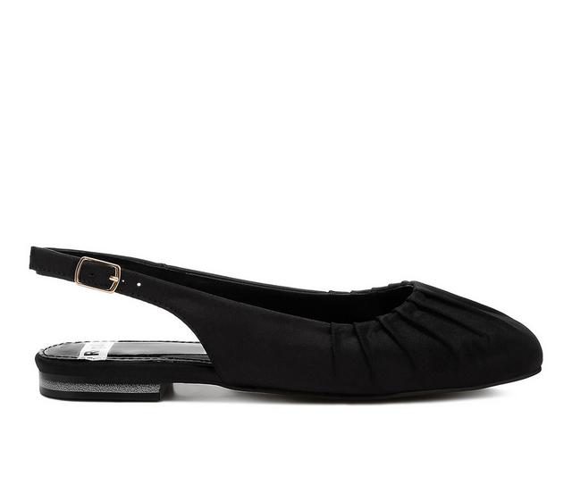 Women's Rag & Co Cheeni Slingback Flats in Black color