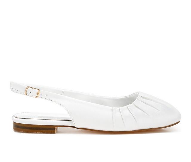 Women's Rag & Co Cheeni Slingback Flats in Off White color