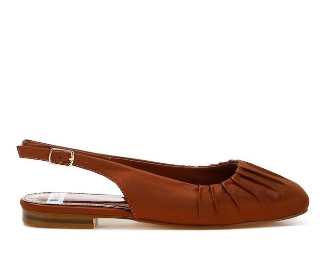 Women's Rag & Co Cheeni Slingback Flats in Brown color