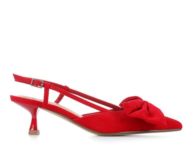 Delicious Doda-S Pumps in Red Suede color