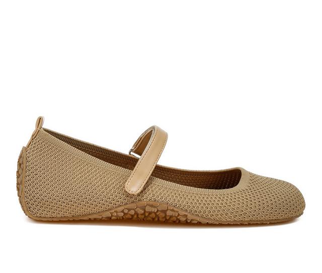 Women's Rag & Co Nordeux Mary Jane Flats in Beige color