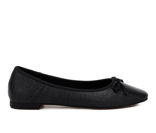 Women's Rag & Co Paper Rings Flats in Black color