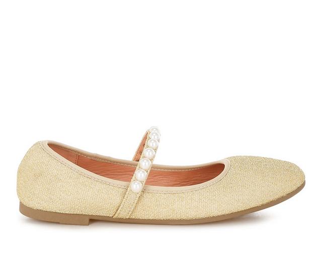 Women's London Rag Corphee Mary Jane Flats in Gold color