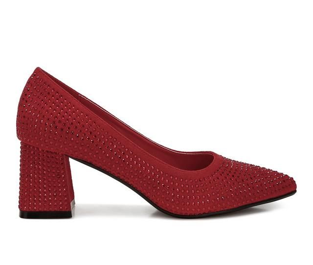 Women's London Rag Caspia Pumps in Red color