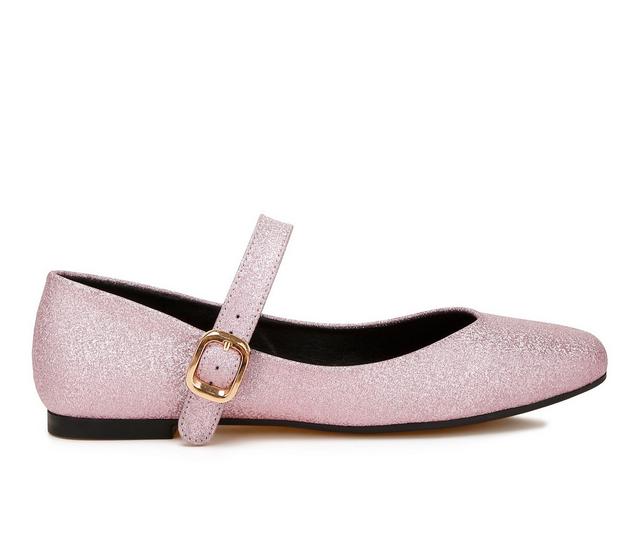 Women's London Rag Herma Mary Jane Flats in Pink color