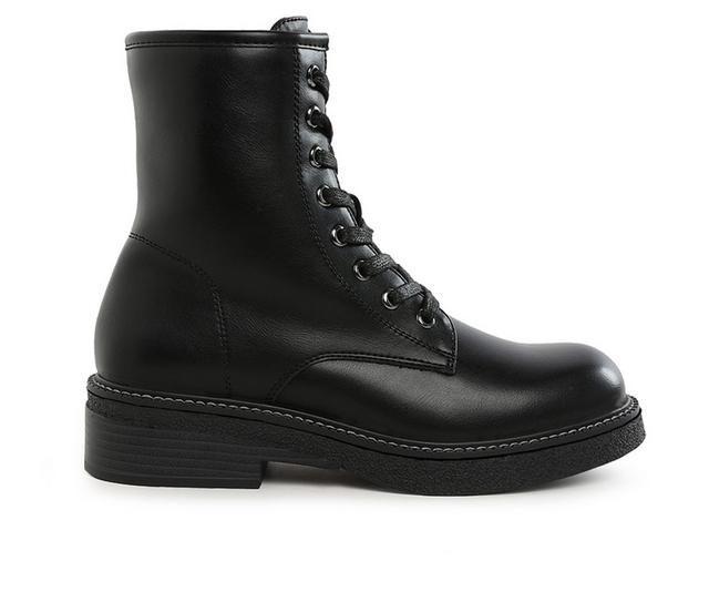 Women's London Rag Clover Combat Booties in Black color