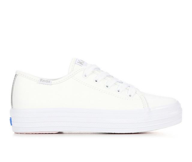 Girls' Keds Little Kid & Big Kid Triple Up Platform Sneakers in White color