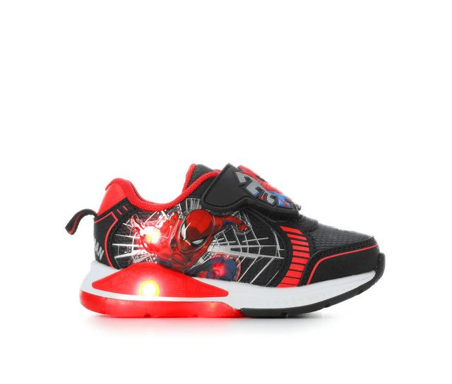 Boys' MARVEL Toddler & Little Kid Spiderman Light-Up Sneakers in Black/Red color