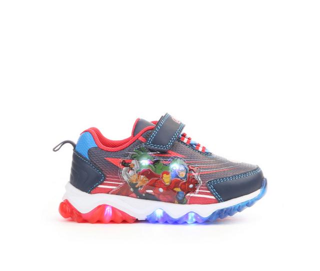 Boys' MARVEL Toddler & Little Kid Avenger Lighted Light-Up Sneakers in Blue/Red color