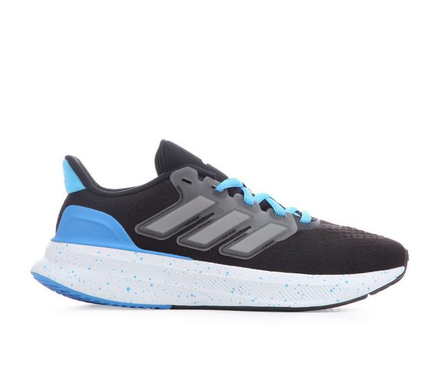 Boys' Adidas Big Kid Ultrarun 5 Running Shoes in Blk/Wht/Blue color