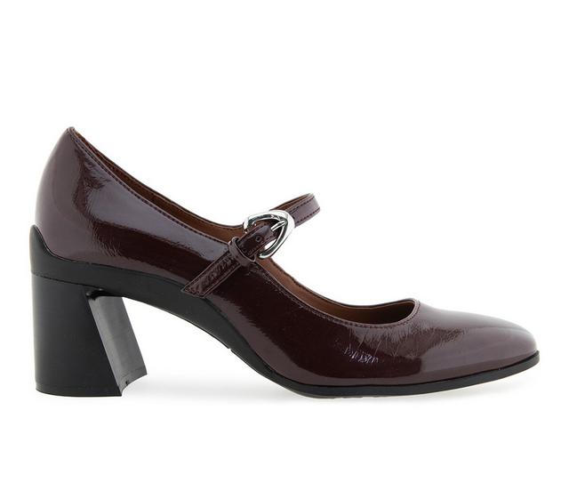 Women's Aerosoles Cali Mary Jane Pumps in Merlot Patent color