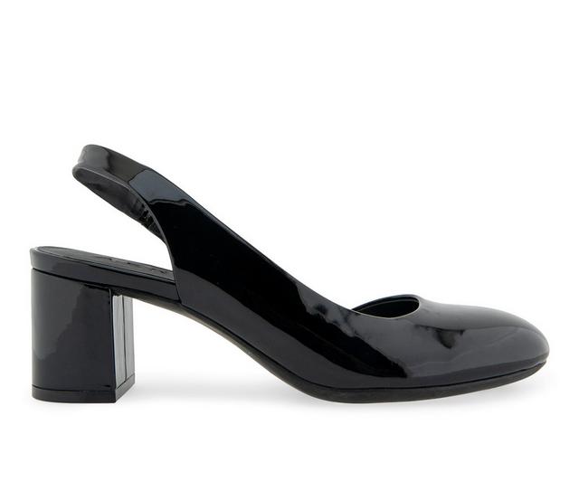 Women's Aerosoles Ice Pop Slingback Pumps in Black Patent color