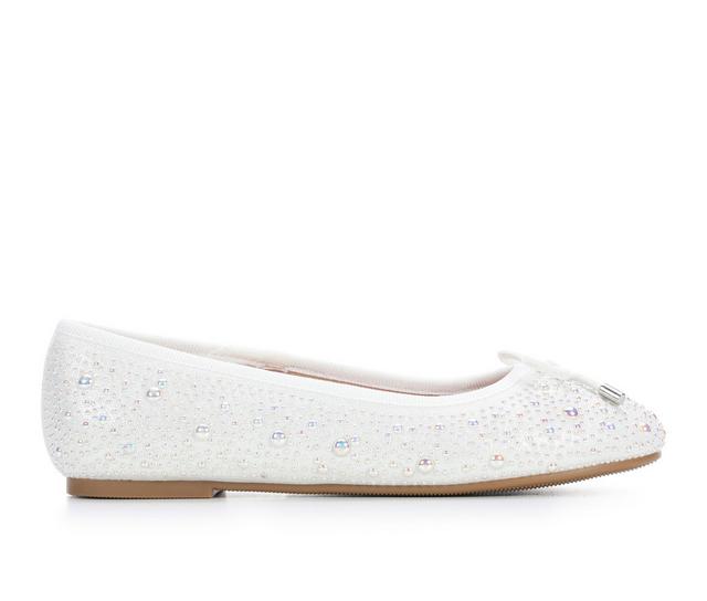 Girls' Y-Not Little Kid & Big Kid Luna Special Occasion Flats in White color