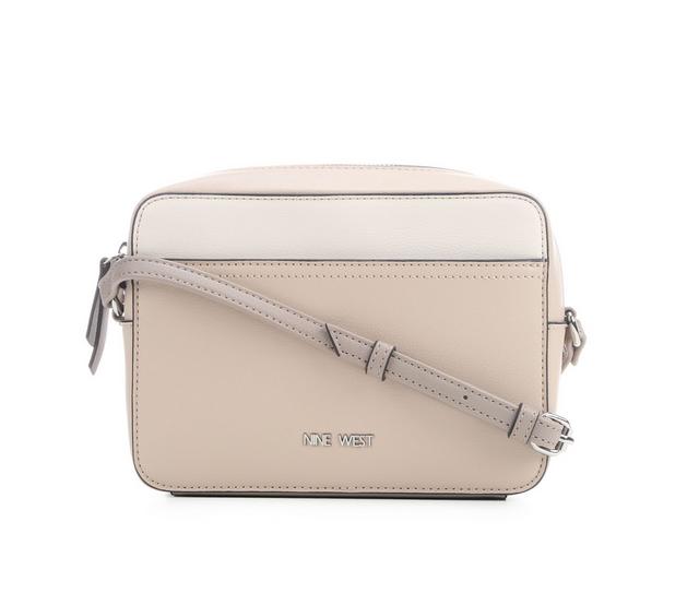 Nine West Bowie Camera Crossbody Handbag in Beige Multi color