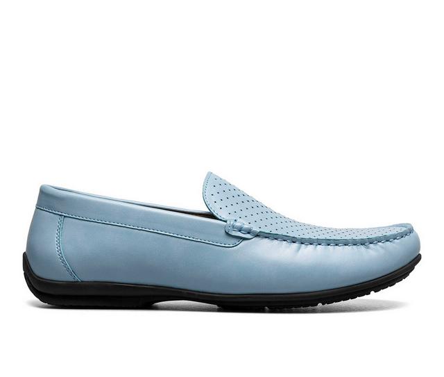 Men's Stacy Adams Conroy Dress Loafers in Light Blue color