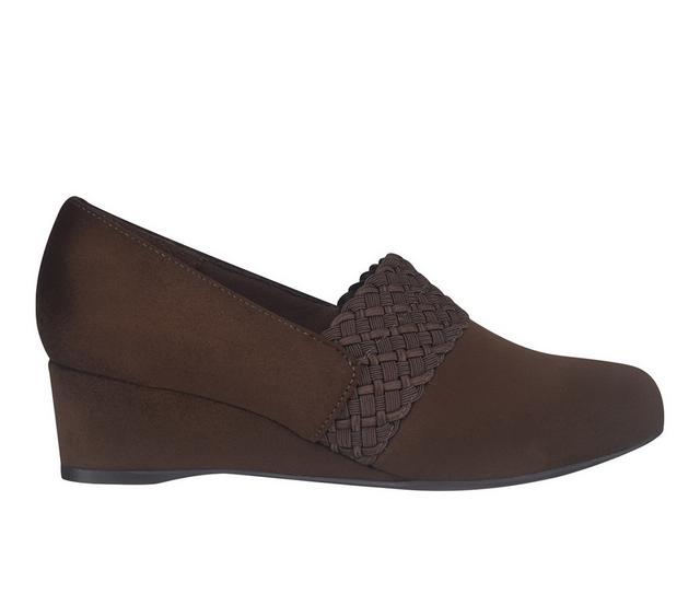 Women's Impo Gerrie Wedges in Mink Brown color