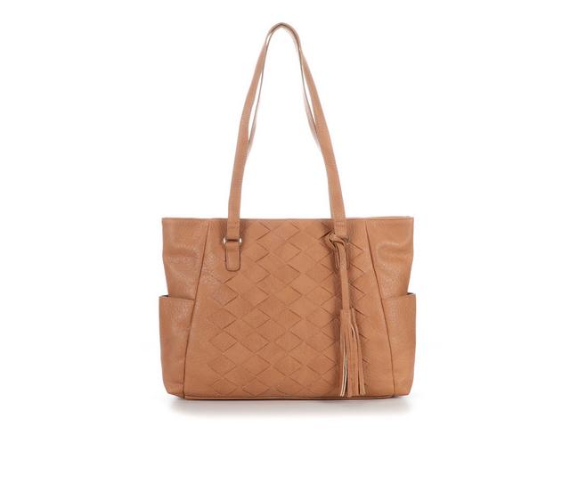 Bueno Of California Bueno Of California Woven Tote Handbag in Camel color