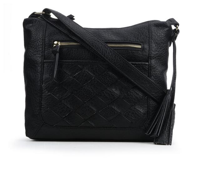 Bueno Of California Woven Handbag Handbag in Black color