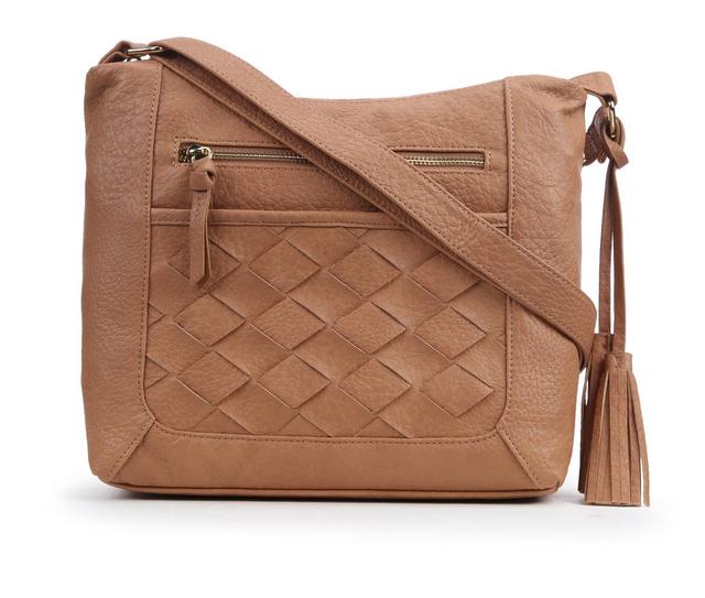 Bueno Of California Woven Handbag Handbag in Camel color