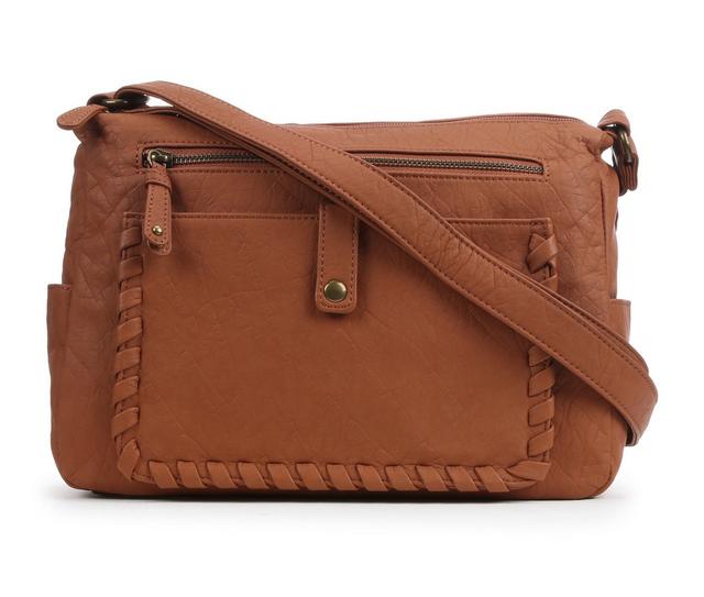 Bueno Of California Bueno of California Elephant Whip Stitch Handbag in Light Tan color