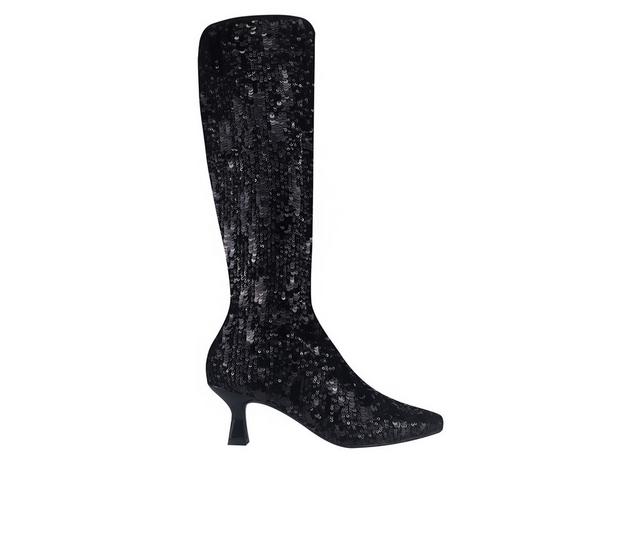 Women's Impo Nyree Knee High Boots in Black Sequin color