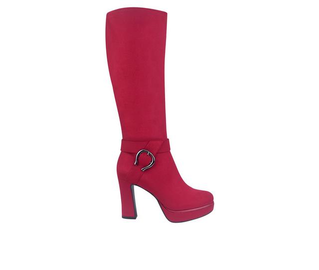 Women's Impo Olinda Platform Knee High Boots in Classic Red color