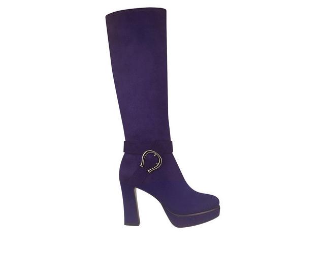 Women's Impo Olinda Platform Knee High Boots in Grape color