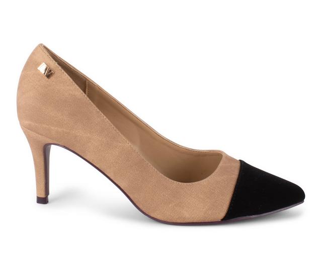 Women's Gloria Vanderbilt Brigitte Pumps in Natural/Black color