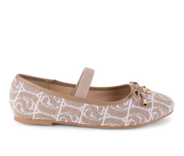 Women's Gloria Vanderbilt Cameo Mary Jane Flats in Beige color