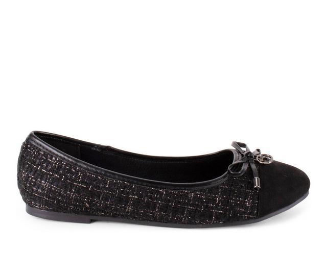 Women's Gloria Vanderbilt Enya Flats in Black color