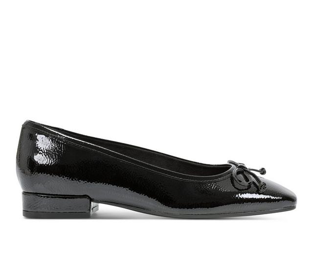 Women's Rockport Sadie2 Flats in Black Patent color