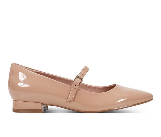 Women's Rockport Taren2 Mary Jane Flats in Med Natural Pat color