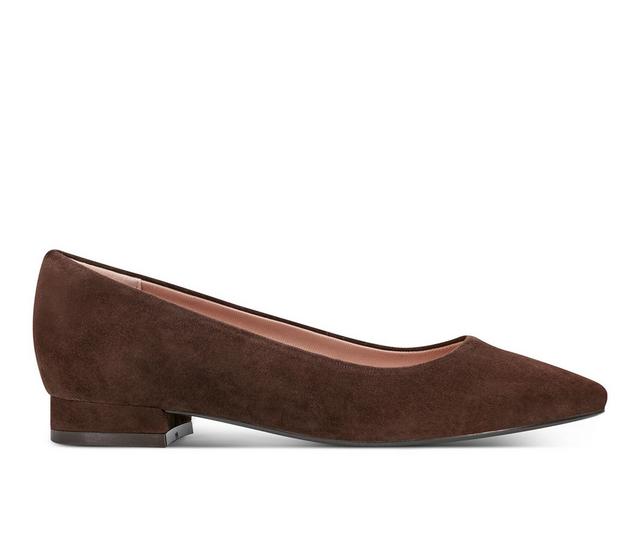 Women's Rockport Tessa Flats in Dark Brown color