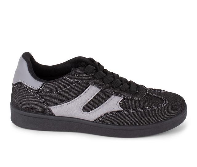 Women's Wanted Brighton Sneakers in Black Denim color