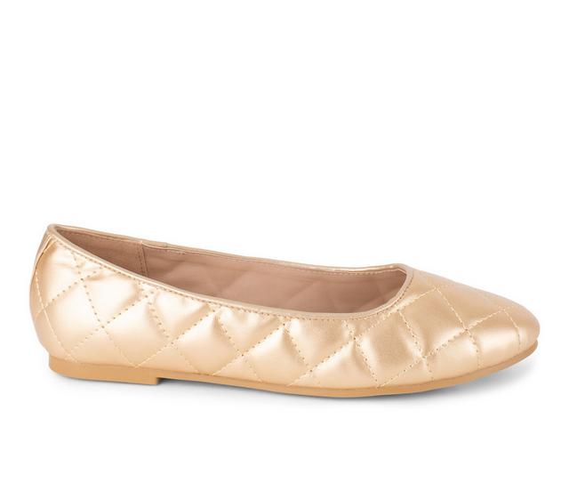 Women's Wanted Kylin Flats in Gold Metallic color