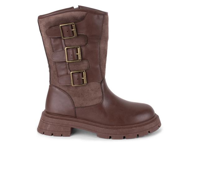 Women's Wanted Twain Moto Boots in Brown color