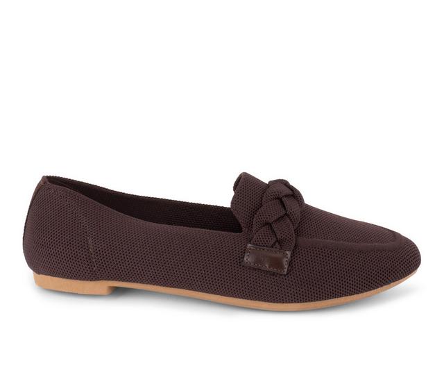 Women's Tahari Andalusia Loafers in Dark Brown color