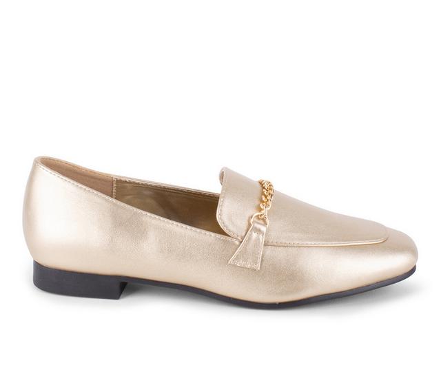 Women's Tahari Chambord Loafers in Gold Metallic color