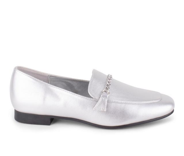 Women's Tahari Chambord Loafers in Silver Metallic color