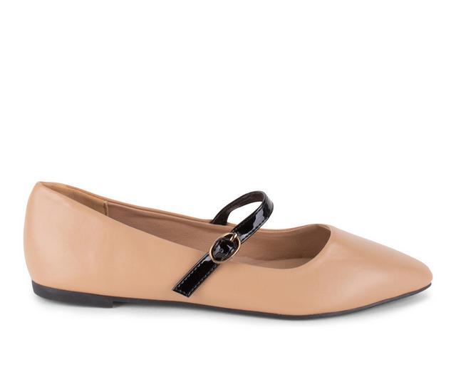 Women's Tahari Milan Mary Jane Flats in Camel color