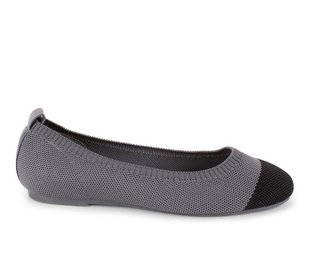 Women's Tahari Naples Flats in Charcoal/Black color