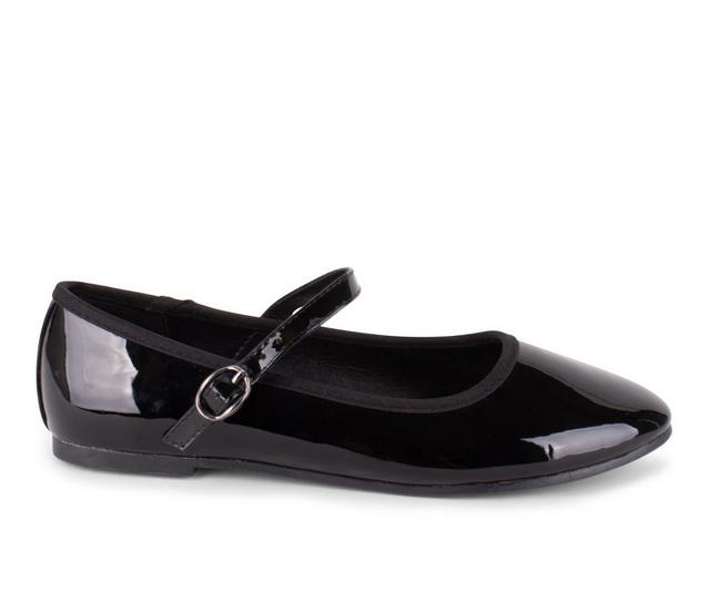 Women's Tahari Vienna Flats in Black Patent color