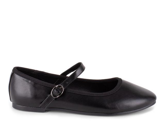 Women's Tahari Vienna Flats in Black PU color