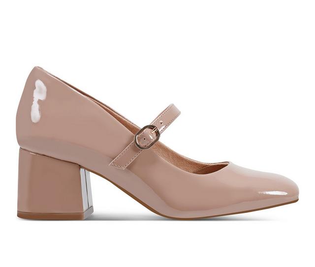Women's Rockport Xena Mary Jane Pumps in Med Natural pat color
