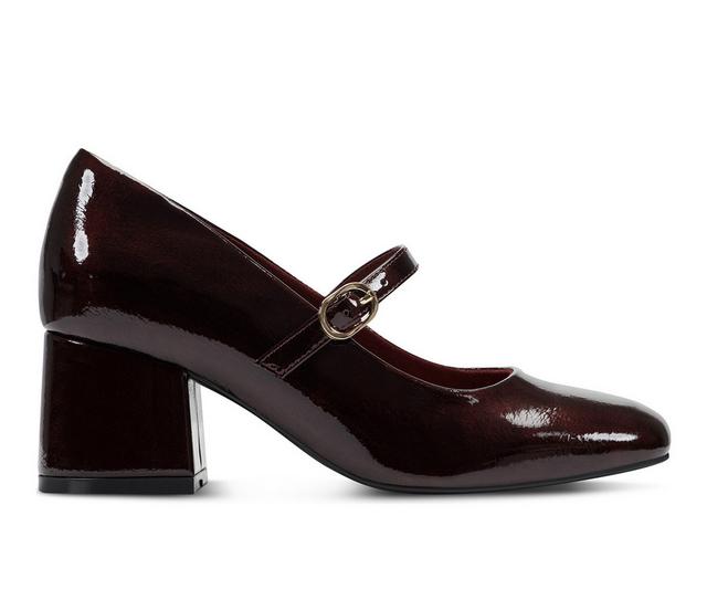 Women's Rockport Xena Mary Jane Pumps in Merlot Patent color