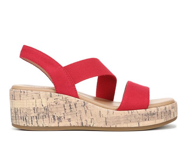 Women's LifeStride Odette Wedge Sandals in Fire Red color