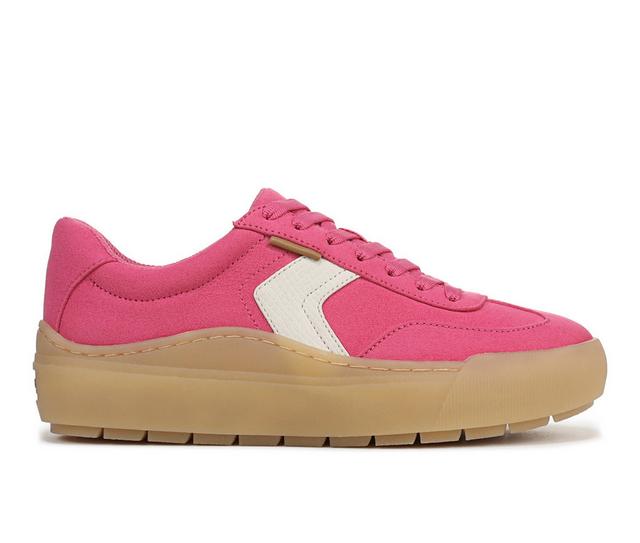 Women's Dr. Scholls Time Off Win Platform Sneakers in Pink Punch color