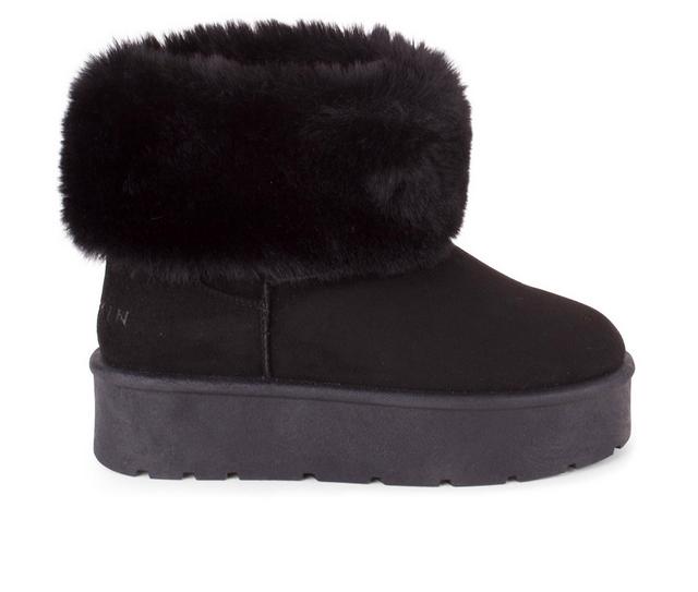 Women's Danskin Donut Platform Winter Boots in Black color