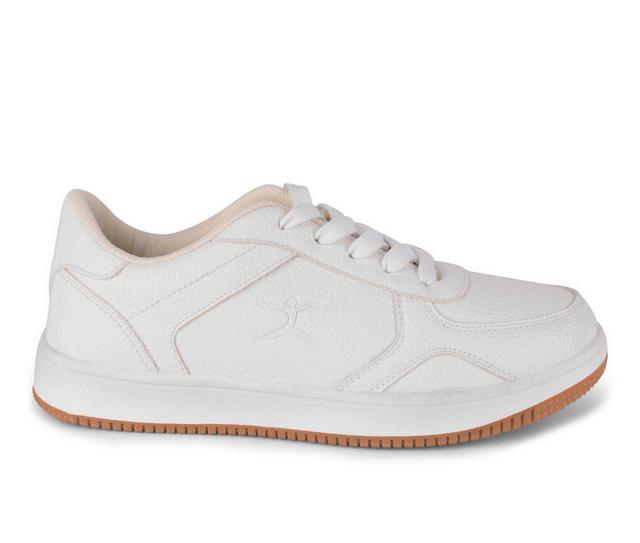 Women's Danskin Plank Sneakers in White/Gum color