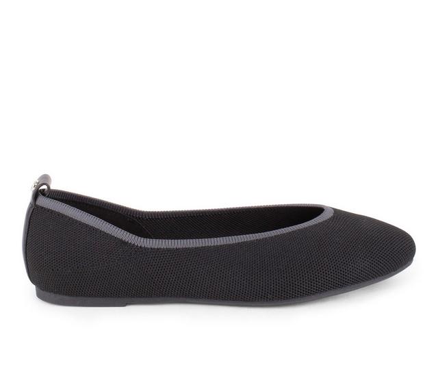 Women's Danskin Soulful Flats in Black/Charcoal color